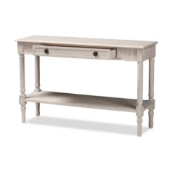Ariella Whitewashed 1 Drawer Console Table White - Baxton Studio -Urban Dwell Gear Outlet Store GUEST e40e3eca 94a7 4685 b0f5 3132a238042a