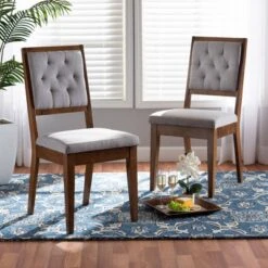 2pc Gideon Wood Dining Chair Set - Baxton Studio -Urban Dwell Gear Outlet Store GUEST e4768e22 a791 4258 928a 17f422bb9c16