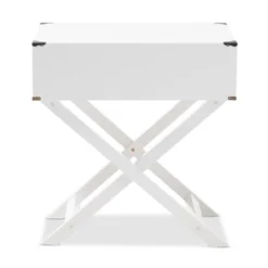 Curtice 1 Drawer Wooden Nightstand White - Baxton Studio -Urban Dwell Gear Outlet Store GUEST e4b1f405 f15d 42a1 a99a a44b0feef3c3