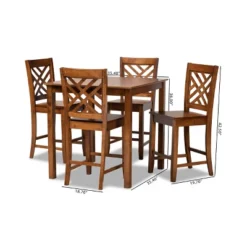 5pc Caron Wood Pub Dining Set Walnut Brown - Baxton Studio 15 5pc Caron Wood Pub Dining Set Walnut Brown - Baxton Studio -Urban Dwell Gear Outlet Store GUEST e522f1db 5fc1 4b1a afbb 250c3b2911c8
