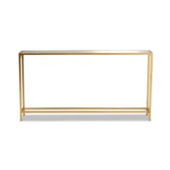 Alessa Glam Metal And Mirrored Glass Console Table Gold - Baxton Studio -Urban Dwell Gear Outlet Store GUEST e5779751 a74b 432c 903f a452413ddbfb