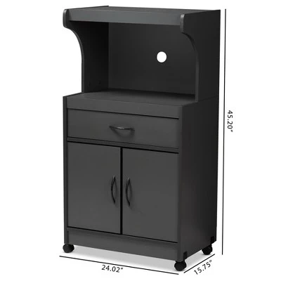 Tannis Finished Kitchen Cabinet - Baxton Studio 7 Tannis Finished Kitchen Cabinet - Baxton Studio - Image 7