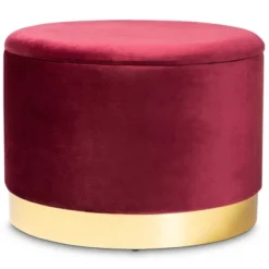 Marisa Velvet Upholstered Storage Ottoman - Baxton Studio -Urban Dwell Gear Outlet Store GUEST e88b2fcb c4e0 4cff 81b8 a4d1f8564052