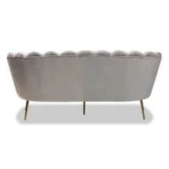Genia Velvet Fabric Upholstered And Metal Sofa Gray/Gold - Baxton Studio 16 Genia Velvet Fabric Upholstered And Metal Sofa Gray/Gold - Baxton Studio -Urban Dwell Gear Outlet Store GUEST e94ee164 922f 488c a41c 812c00325128