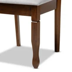 7pc Augustine Fabric Upholstered Dining Set Gray/Walnut Brown - Baxton Studio 12 7pc Augustine Fabric Upholstered Dining Set Gray/Walnut Brown - Baxton Studio -Urban Dwell Gear Outlet Store GUEST e986dd6e 9951 4a02 983d 04119f3a011f