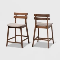 Set Of 2 Larine Wood Counter Height Barstools - Baxton Studio -Urban Dwell Gear Outlet Store GUEST e9dc21cc 9e9d 4f0c b701 365fb76c7b97
