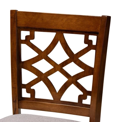 5pc Nisa Wood Pub Dining Set Walnut/Brown - Baxton Studio 4 5pc Nisa Wood Pub Dining Set Walnut/Brown - Baxton Studio - Image 4