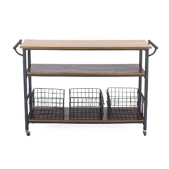 Lancashire Wood & Metal Kitchen Cart Brown - Baxton Studio 6 Lancashire Wood & Metal Kitchen Cart Brown - Baxton Studio -Urban Dwell Gear Outlet Store GUEST ea66c616 8c9c 41e5 9905 b16fae7deb65