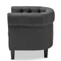 Bisset Chesterfield Chair Gray - Baxton Studio -Urban Dwell Gear Outlet Store GUEST ea6be8cb 7825 49d8 a991 6da18e638ece