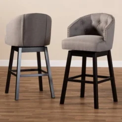 Set Of 2 Theron Swivel Barstools - Baxton Studio 11 Set Of 2 Theron Swivel Barstools - Baxton Studio -Urban Dwell Gear Outlet Store GUEST ea8bd316 d37d 48a0 96d9 6ef1365e679c