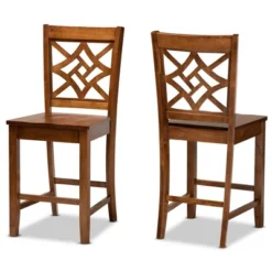 2pc Nicolette Wood Counter Height Barstools - Baxton Studio -Urban Dwell Gear Outlet Store GUEST eabc9728 1b8c 4848 824b 357faa007ba0