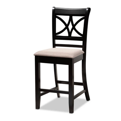 5pc Chandler Pub Dining Set Sand/Espresso - Baxton Studio 1 5pc Chandler Pub Dining Set Sand/Espresso - Baxton Studio