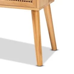 Falan Wood With Rattan 2 Drawer Console Table Oak Brown - Baxton Studio -Urban Dwell Gear Outlet Store GUEST ec0aec21 ddb2 4c00 a2e0 077d2d69fb4a