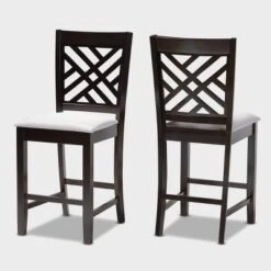 Set Of 2 Caron Finished Wood Counter Height Pub Chairs - Baxton Studio -Urban Dwell Gear Outlet Store GUEST edc73e51 3d4f 4ff9 ab52 54d96bbdf589