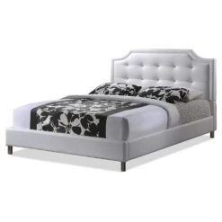 King Carlotta Modern Bed With Upholstered Headboard - Baxton Studio 11 King Carlotta Modern Bed With Upholstered Headboard - Baxton Studio -Urban Dwell Gear Outlet Store GUEST ee7a33db 890b 4324 bce0 b43b49ec091a