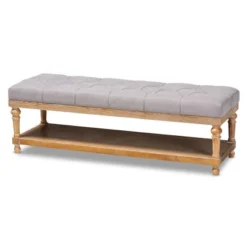 Linda Linen Fabric Upholstered Washed Wood Storage Bench - Baxton Studio -Urban Dwell Gear Outlet Store GUEST eea10dfc c3fc 4f63 8c66 ea53fecb69d8