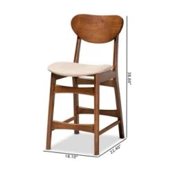 2pc Katya Fabric Upholstered And Wood Counter Height Barstool Set - Baxton Studio -Urban Dwell Gear Outlet Store GUEST eea89510 95e3 4b3d af5b 54325e704c6c