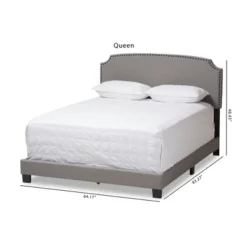 Odette Modern And Contemporary Fabric Upholstered Bed - Light Gray - Baxton Studio -Urban Dwell Gear Outlet Store GUEST ef6282d7 a4d7 4383 895b 199b76104b89