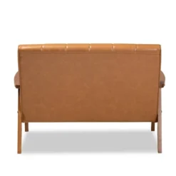 Nikko Mid-Century Faux Leather Upholstered Wood Loveseat Walnut/Brown - Baxton Studio 9 Nikko Mid-Century Faux Leather Upholstered Wood Loveseat Walnut/Brown - Baxton Studio -Urban Dwell Gear Outlet Store GUEST ef7ccb96 7422 4862 aa6f a4fdd26f416f