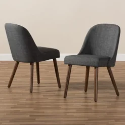 Set Of 2 Cody Mid Century Modern Walnut Finished Wood Fabric Upholstered Dining Chair - Baxton Studio -Urban Dwell Gear Outlet Store GUEST effa4221 78d4 4587 b9e2 69143dddef2a