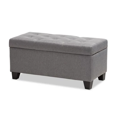 Michaela Modern And Contemporary Fabric Upholstered Storage Ottoman - Baxton Studio 12 Michaela Modern And Contemporary Fabric Upholstered Storage Ottoman - Baxton Studio - Image 12