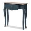 Mazarine Classic And Provincial Spruce Finished Console Table Blue - Baxton Studio