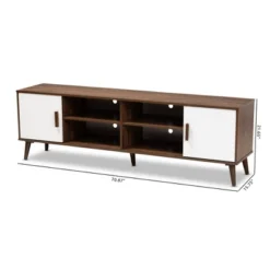 Quinn 2 Door Wood TV Stand For TVs Up To 75" Walnut/White - Baxton Studio 15 Quinn 2 Door Wood TV Stand For TVs Up To 75" Walnut/White - Baxton Studio -Urban Dwell Gear Outlet Store GUEST f0fa4721 9bf8 46d8 a7d1 8008acfe838f