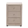 Tessa 3 Drawer Nightstand - Baxton Studio