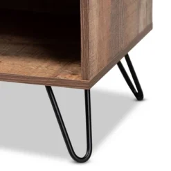 Iver 1 Door Wood TV Stand For TVs Up To 50" Rustic Oak/Dark Brown - Baxton Studio -Urban Dwell Gear Outlet Store GUEST f263dfb0 8bd9 4da4 aaa6 221b395bbe1b