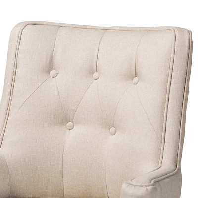 2pc Aldon Upholstered And Wood Bar Stool Set - Baxton Studio 3 2pc Aldon Upholstered And Wood Bar Stool Set - Baxton Studio - Image 3