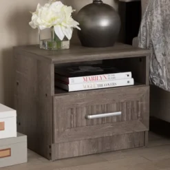 Gallia Modern And Contemporary Oak Finished 1 Drawer Nightstand Brown - Baxton Studio 13 Gallia Modern And Contemporary Oak Finished 1 Drawer Nightstand Brown - Baxton Studio -Urban Dwell Gear Outlet Store GUEST f2afd751 92a3 4d5f b25b 6917e77a682d