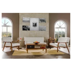 Mid-Century Masterpieces Sofa White - Baxton Studio -Urban Dwell Gear Outlet Store GUEST f2b5df5b 83a9 4851 a1d3 36504199e40d