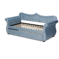 Twin Abbie Velvet Tufted Daybed With Trundle Light Blue - Baxton Studio -Urban Dwell Gear Outlet Store GUEST f3667019 05e1 4d0d ab34 f322094ca485