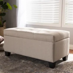 Michaela Modern And Contemporary Fabric Upholstered Storage Ottoman - Baxton Studio 19 Michaela Modern And Contemporary Fabric Upholstered Storage Ottoman - Baxton Studio -Urban Dwell Gear Outlet Store GUEST f3fdd11b ced1 4396 a69a ba974968cca7