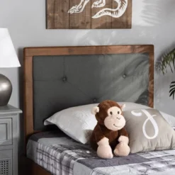 Abner Fabric Upholstered Wood Headboard - Baxton Studio -Urban Dwell Gear Outlet Store GUEST f4d2591f 0231 4f1b b298 f3663e26728b