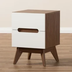 Calypso Mid - Century Modern Wood 3 - Drawer Storage Nightstand - Brown - Baxton Studio -Urban Dwell Gear Outlet Store GUEST f4f024b5 b808 417f b1e7 0d70373e0a67