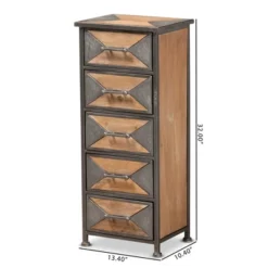 Laurel Wood 5 Drawer Cabinet Gray/Brown - Baxton Studio -Urban Dwell Gear Outlet Store GUEST f5c5ae42 40b5 47fe a6e8 17f32a634509