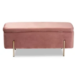 Rockwell Blush Velvet Metal Storage Bench Pink/Gold - Baxton Studio 13 Rockwell Blush Velvet Metal Storage Bench Pink/Gold - Baxton Studio -Urban Dwell Gear Outlet Store GUEST f76b090b 95f3 408f a701 1ad7c6deac84