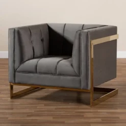 Ambra Velvet Armchair - Baxton Studio -Urban Dwell Gear Outlet Store GUEST f7ab9e4a b0b5 452e 9531 7afe74eb7493