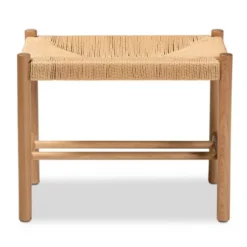 Saura Wood Hemp Accent Bench Oak Brown - Baxton Studio -Urban Dwell Gear Outlet Store GUEST f8276090 7e84 4f1a 9ebe 68d8f197e026