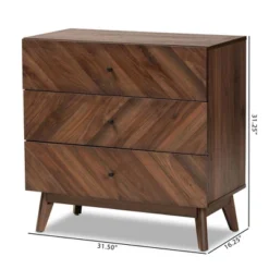 Hartman Wood 3 Drawer Storage Chest Walnut Brown - Baxton Studio -Urban Dwell Gear Outlet Store GUEST f8e345b4 d9ed 4f27 833a 35bb367c6372
