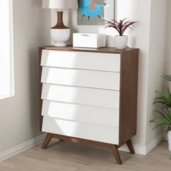 Hildon Mid-Century Modern Wood 5 Drawer Storage Chest Brown - Baxton Studio -Urban Dwell Gear Outlet Store GUEST f9a507b2 9744 45df aa94 71c6d5c5d6d4