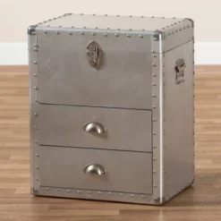 Serge Metal 2 Drawer Accent Storage Chest Silver - Baxton Studio 18 Serge Metal 2 Drawer Accent Storage Chest Silver - Baxton Studio -Urban Dwell Gear Outlet Store GUEST fa009f94 ab4f 4d1d 9069 235abe7e2caa