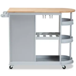 Donnie Wood Kitchen Storage Cart Light Gray/Natural - Baxton Studio 15 Donnie Wood Kitchen Storage Cart Light Gray/Natural - Baxton Studio -Urban Dwell Gear Outlet Store GUEST fae91143 7d57 4a1c 8531 8030b89d0d5b