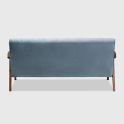 Asta Velvet Upholstered Wood Sofa Light Blue/Walnut - Baxton Studio -Urban Dwell Gear Outlet Store GUEST fb0d6e25 e8b5 4ea4 9aca 6a118e115cf5