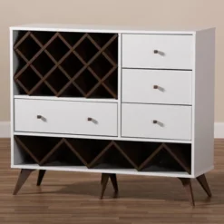 Baxton Studio Savino And Walnut Finished Wood Wine Cabinet White/Brown - BaxtonStudio 12 Baxton Studio Savino And Walnut Finished Wood Wine Cabinet White/Brown - BaxtonStudio -Urban Dwell Gear Outlet Store GUEST fbb6f9ae e7ab 489a a9ab 906a102dee27