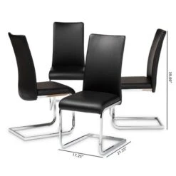 Set Of 4 Cyprien Modern And Contemporary Faux Leather Upholstered Dining Chairs - Baxton Studio -Urban Dwell Gear Outlet Store GUEST fbcd04d0 aca3 4d85 8fb5 a02306aa7f38