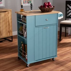 Liona Sky Wood Kitchen Storage Cart Blue/Natural - Baxton Studio 22 Liona Sky Wood Kitchen Storage Cart Blue/Natural - Baxton Studio -Urban Dwell Gear Outlet Store GUEST fcbd27ca 0420 4ac0 89ea ebbfb6c7d20f