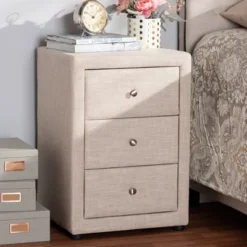 Tessa 3 Drawer Nightstand - Baxton Studio -Urban Dwell Gear Outlet Store GUEST feaabea1 f85a 4b02 b790 eb5eab616913